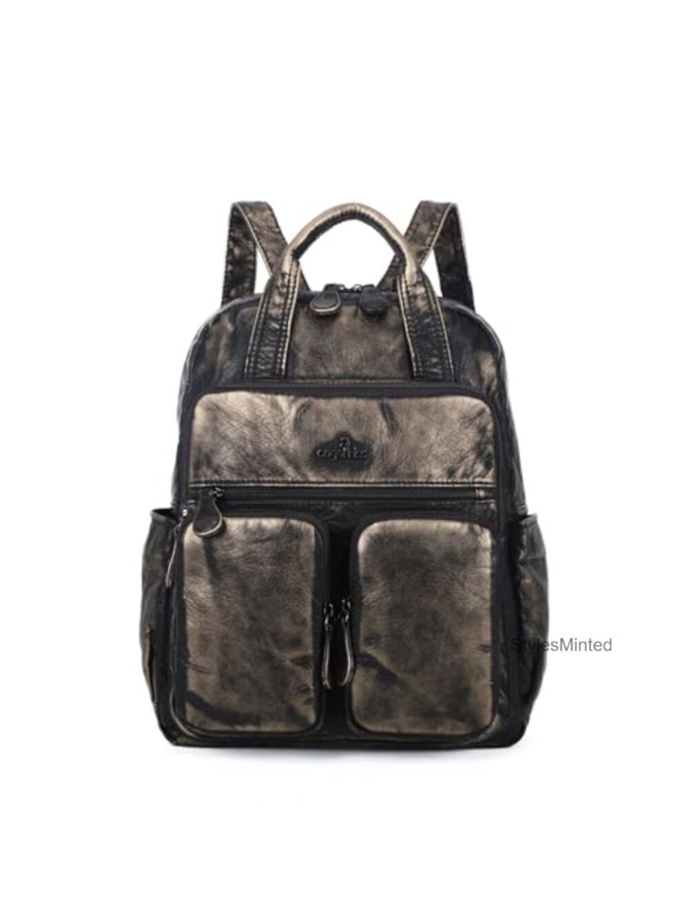 Soft Vegan Leather Backpack Purse Multi Pocket Casual Travel Backpack